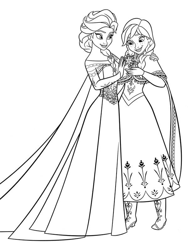 Elsa i Anna kolorowanki